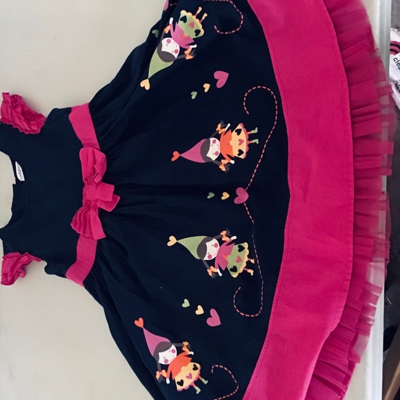 LadyBird Poofy Girl’s People Printed Dress SZ 6-7Y - Picture 4 of 8